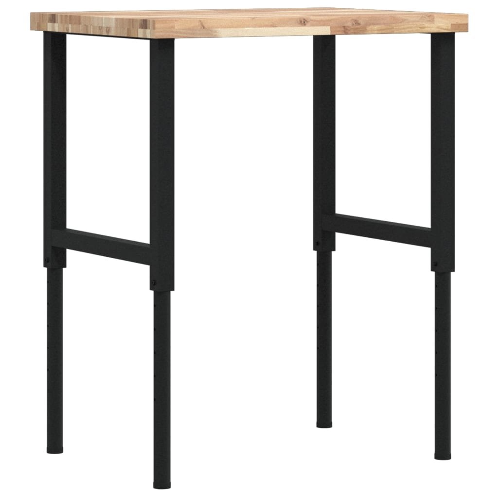 Banco Lavoro 80x60x(73-99,5) cm Legno di Faggio Rettangolare - homemem39