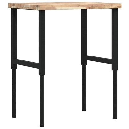 Banco Lavoro 80x60x(73-99,5) cm Legno di Faggio Rettangolare - homemem39