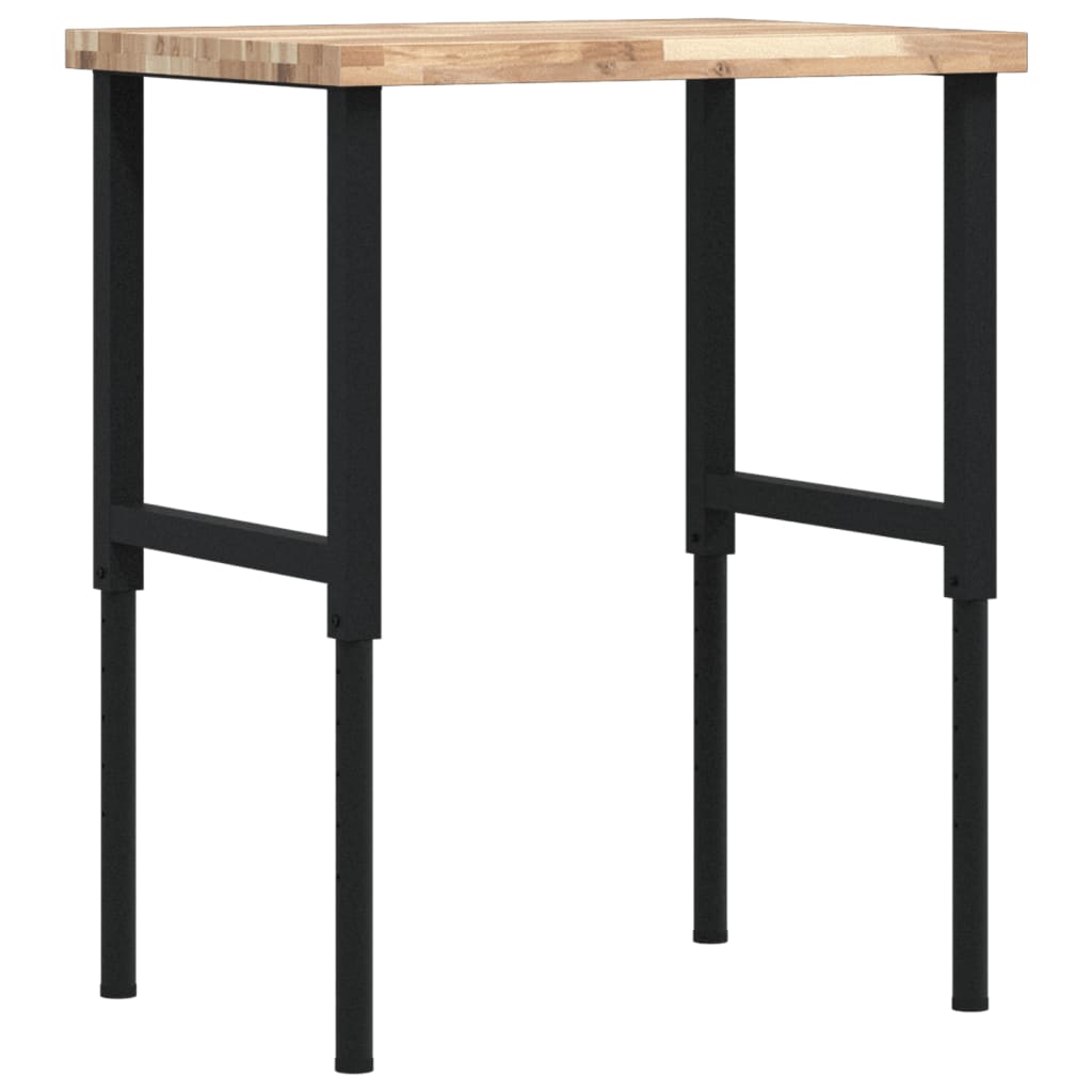 Banco Lavoro 80x60x(73-99,5) cm Legno di Faggio Rettangolare - homemem39