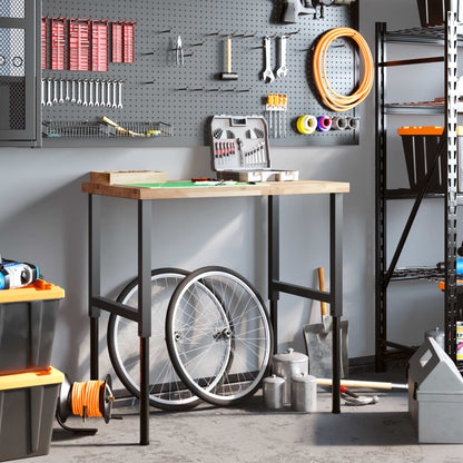 Banco Lavoro 100x60x(73-99,5) cm Legno di Acacia Rettangolare - homemem39