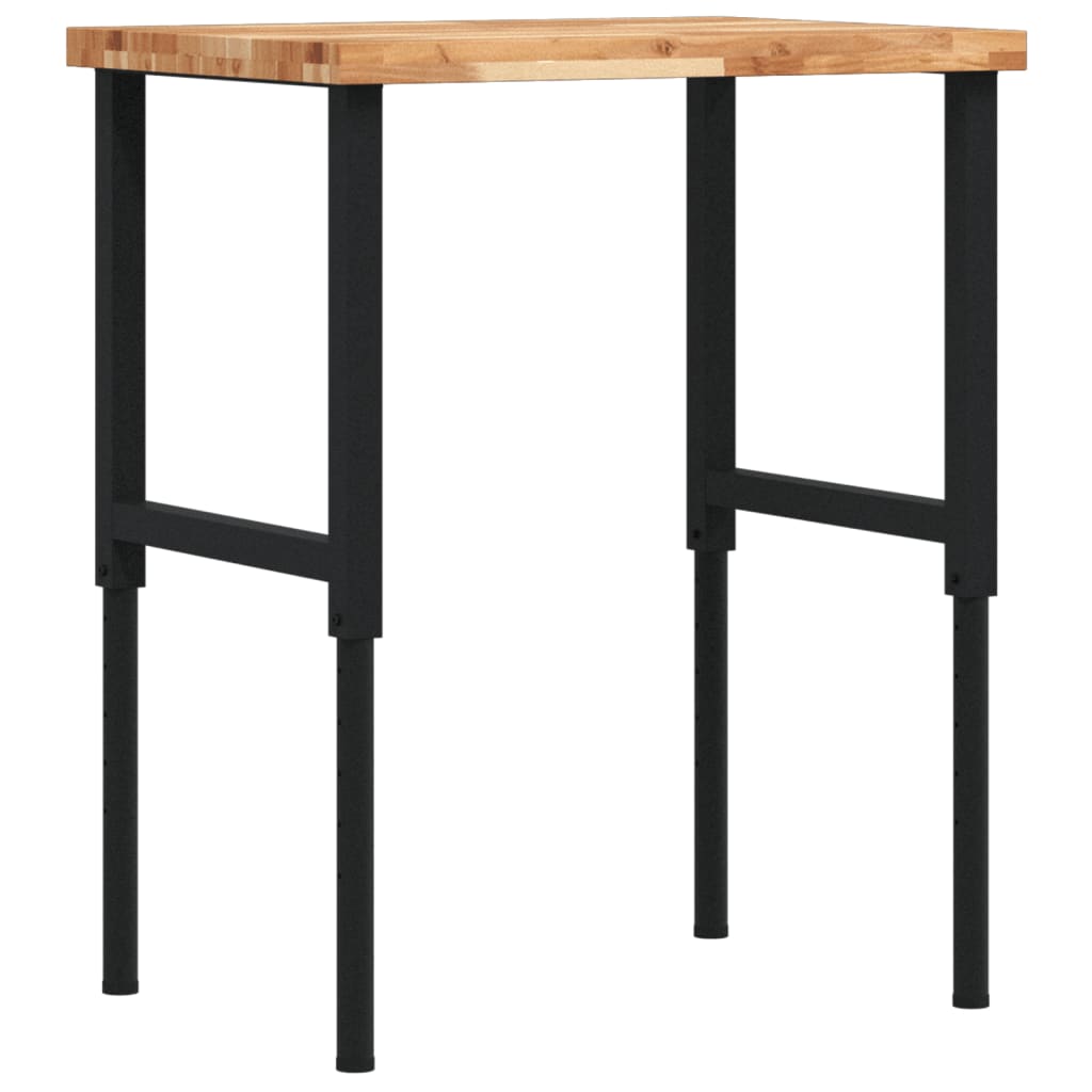 Banco Lavoro 80x60x(73-99,5) cm Legno di Acacia Rettangolare - homemem39