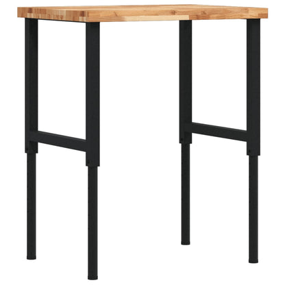 Banco Lavoro 80x60x(73-99,5) cm Legno di Acacia Rettangolare - homemem39