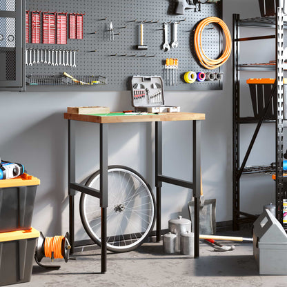 Banco Lavoro 80x60x(73-99,5) cm Legno di Acacia Rettangolare - homemem39