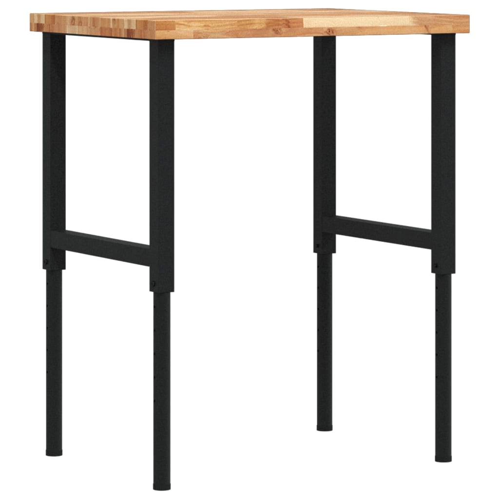 Banco Lavoro 80x60x(73-99,5) cm Legno di Acacia Rettangolare - homemem39