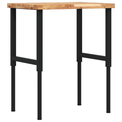 Banco Lavoro 80x60x(73-99,5) cm Legno di Acacia Rettangolare - homemem39