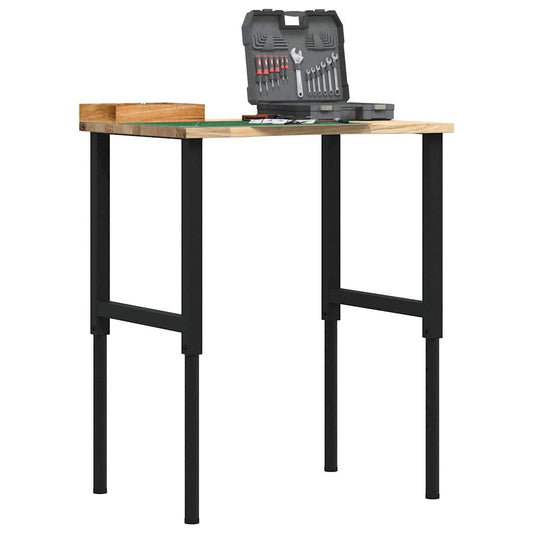 Banco da Lavoro 80x60x(71,5-98) cm Legno Massello Rovere | homemem39