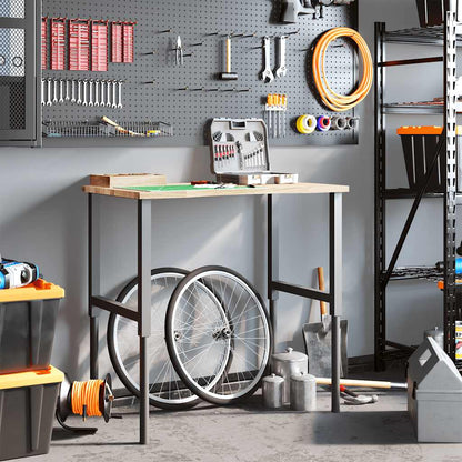 Banco da Lavoro 100x60x(71,5-98) cm Legno Massello Rovere - homemem39