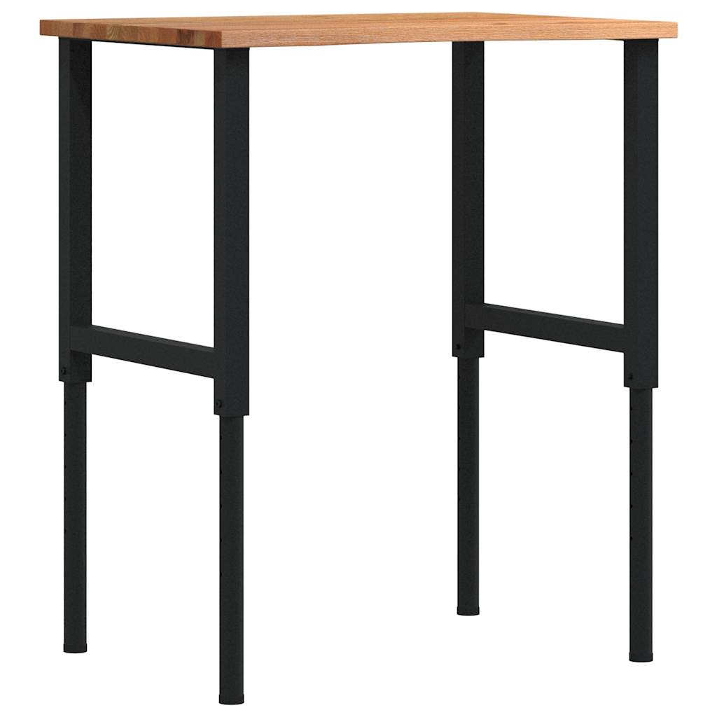 Banco Lavoro Marrone Chiaro 80x60x(71,5-98) cm Legno di Rovere - homemem39