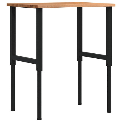 Banco Lavoro Marrone Chiaro 80x60x(71,5-98) cm Legno di Rovere - homemem39