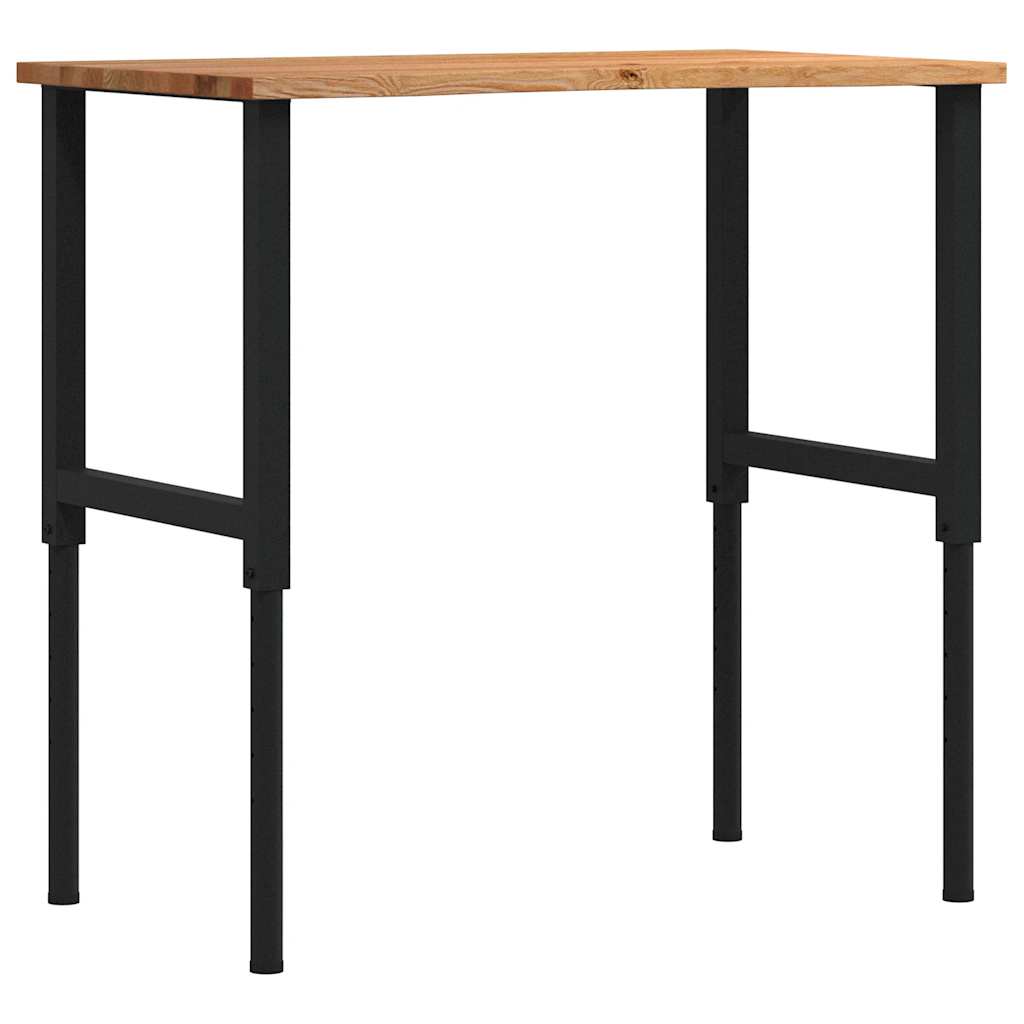 Banco Lavoro Marrone Chiaro 100x60x(71,5-98) cm Legno di Rovere - homemem39