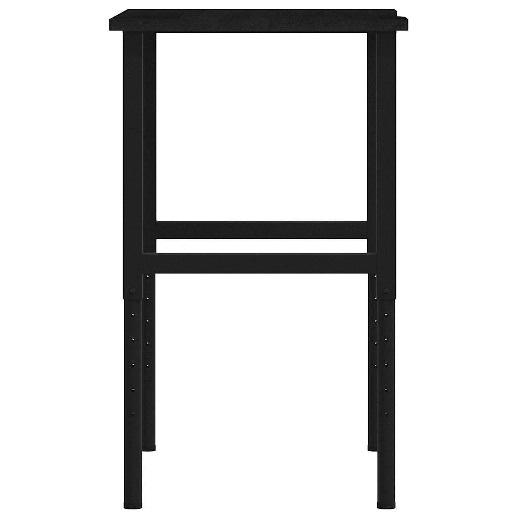 Banco Lavoro Marrone Scuro 80x60x(71,5-98) cm Legno di Rovere | homemem39
