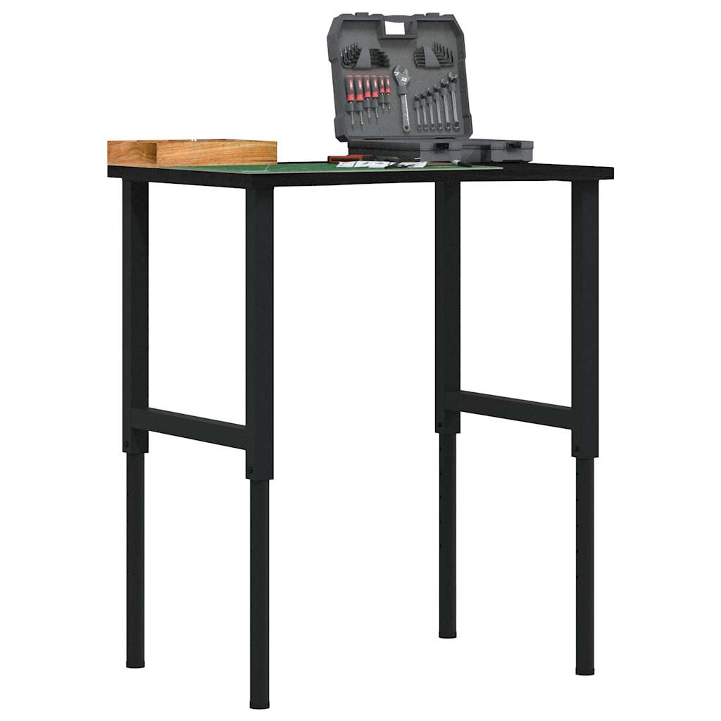 Banco Lavoro Marrone Scuro 80x60x(71,5-98) cm Legno di Rovere | homemem39