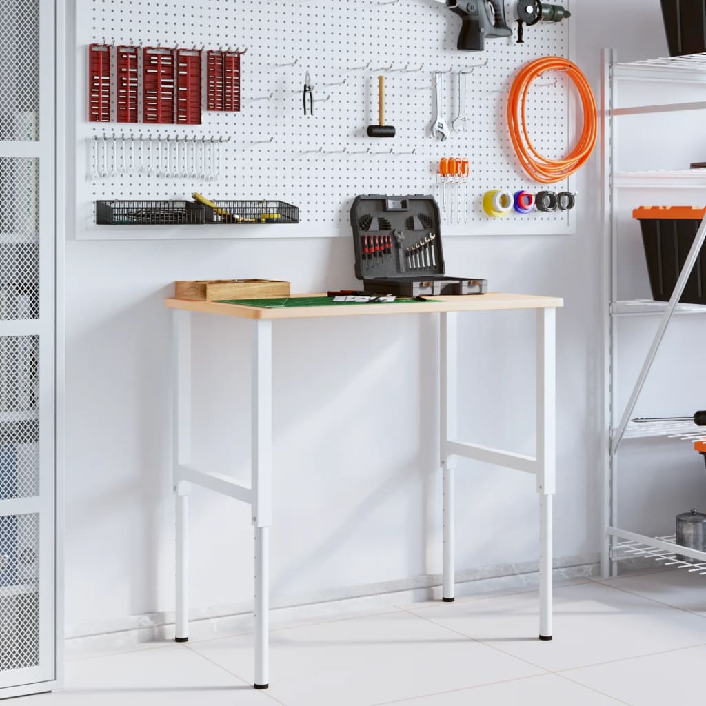 Banco da Lavoro 100x60x(71,5-98) cm Legno Rovere Rettangolare | homemem39