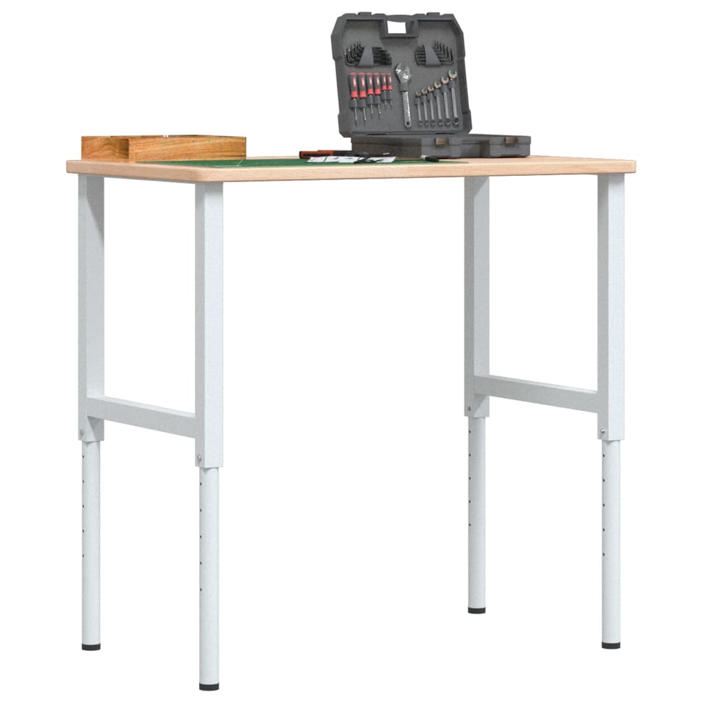 Banco da Lavoro 100x60x(71,5-98) cm Legno Rovere Rettangolare | homemem39