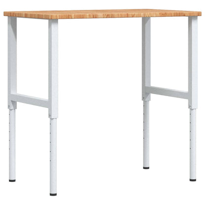 Banco Lavoro Marrone Chiaro 100x60x(71,5-98cm Legno di Rovere | homemem39