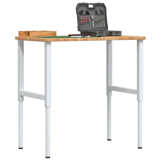 Banco Lavoro Marrone Chiaro 100x60x(71,5-98cm Legno di Rovere | homemem39