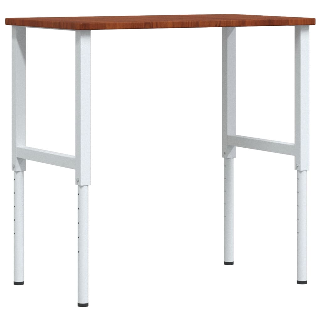 Banco Lavoro Marrone Scuro 100x60x(71,5-98) cm Legno di Rovere - homemem39