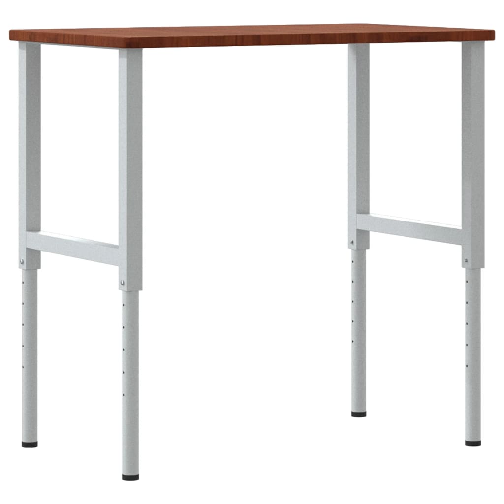 Banco Lavoro Marrone Scuro 100x60x(71,5-98) cm Legno di Rovere - homemem39