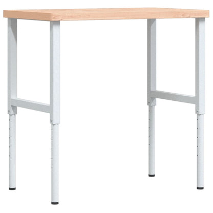 Banco Lavoro 100x60x(73-99,5) cm Legno di Faggio Rettangolare | homemem39