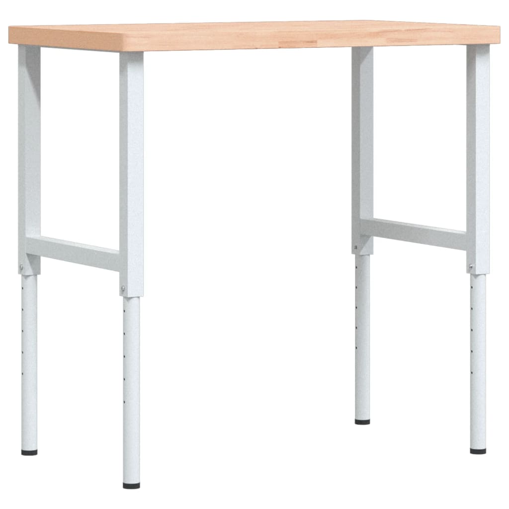 Banco Lavoro 100x60x(73-99,5) cm Legno di Faggio Rettangolare | homemem39