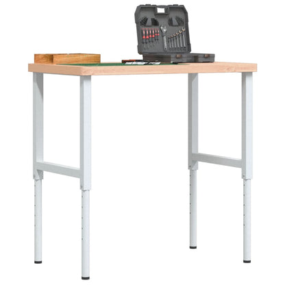 Banco Lavoro 100x60x(73-99,5) cm Legno di Faggio Rettangolare | homemem39