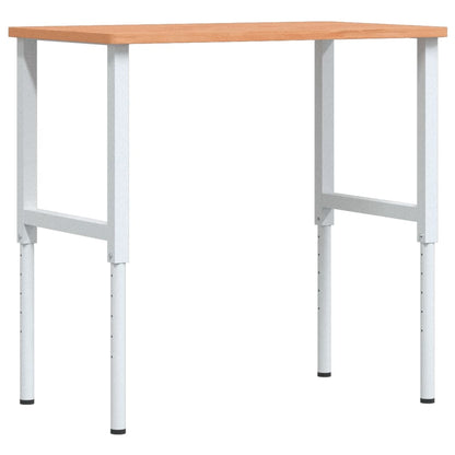 Banco da Lavoro 100x60x(71,5-98) cm Legno Faggio Rettangolare | homemem39