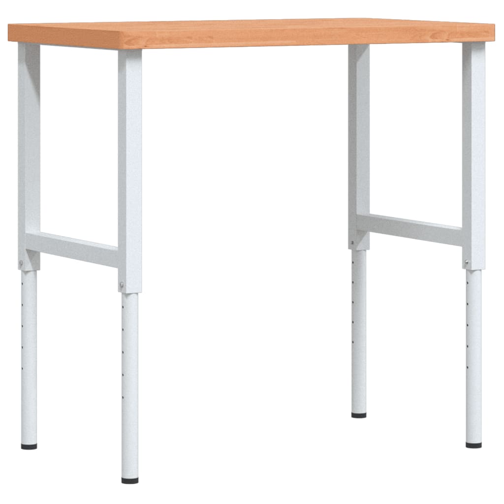 Banco Lavoro 100x60x(73-99,5) cm Legno di Faggio Rettangolare | homemem39