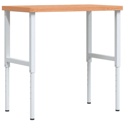 Banco Lavoro 100x60x(73-99,5) cm Legno di Faggio Rettangolare | homemem39