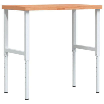 Banco Lavoro 100x60x(73-99,5) cm Legno di Faggio Rettangolare | homemem39