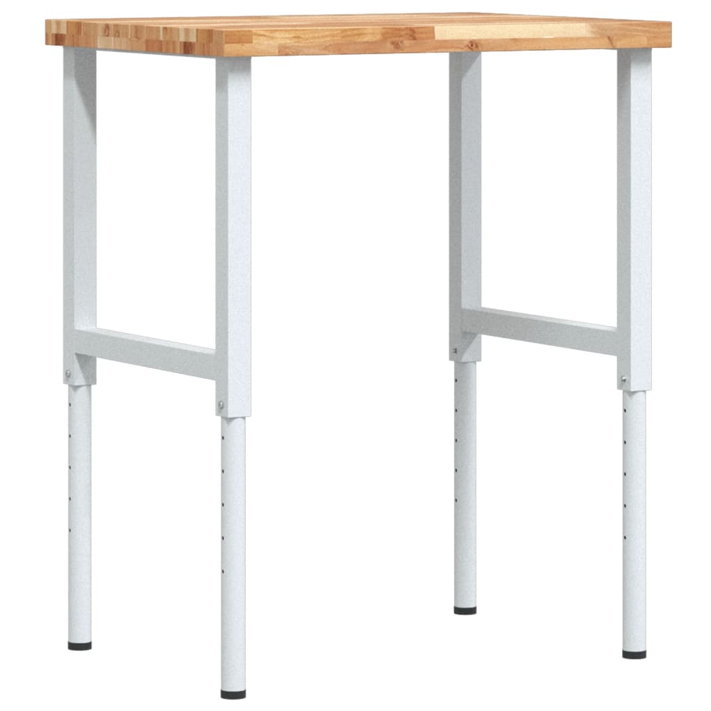 Banco Lavoro 80x60x(73-99,5) cm Legno di Faggio Rettangolare | homemem39