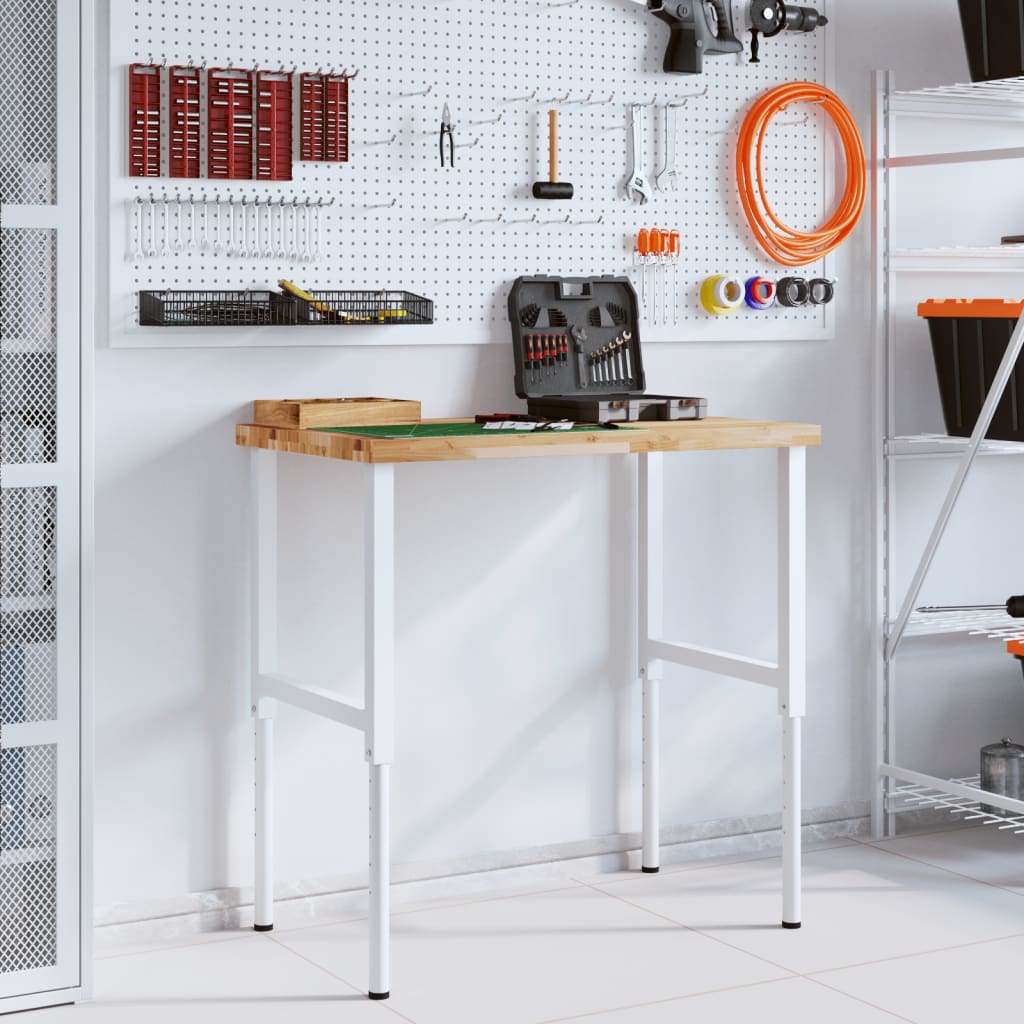 Banco Lavoro 100x60x(73-99,5) cm Legno di Acacia Rettangolare - homemem39