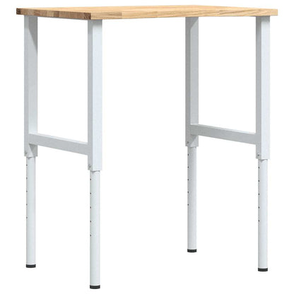 Banco da Lavoro 80x60x(71,5-98) cm Legno Massello Rovere - homemem39