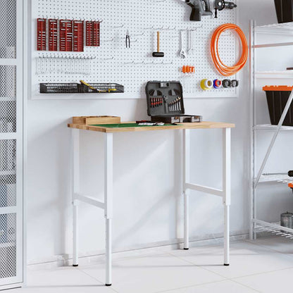 Banco da Lavoro 100x60x(71,5-98) cm Legno Massello Rovere - homemem39