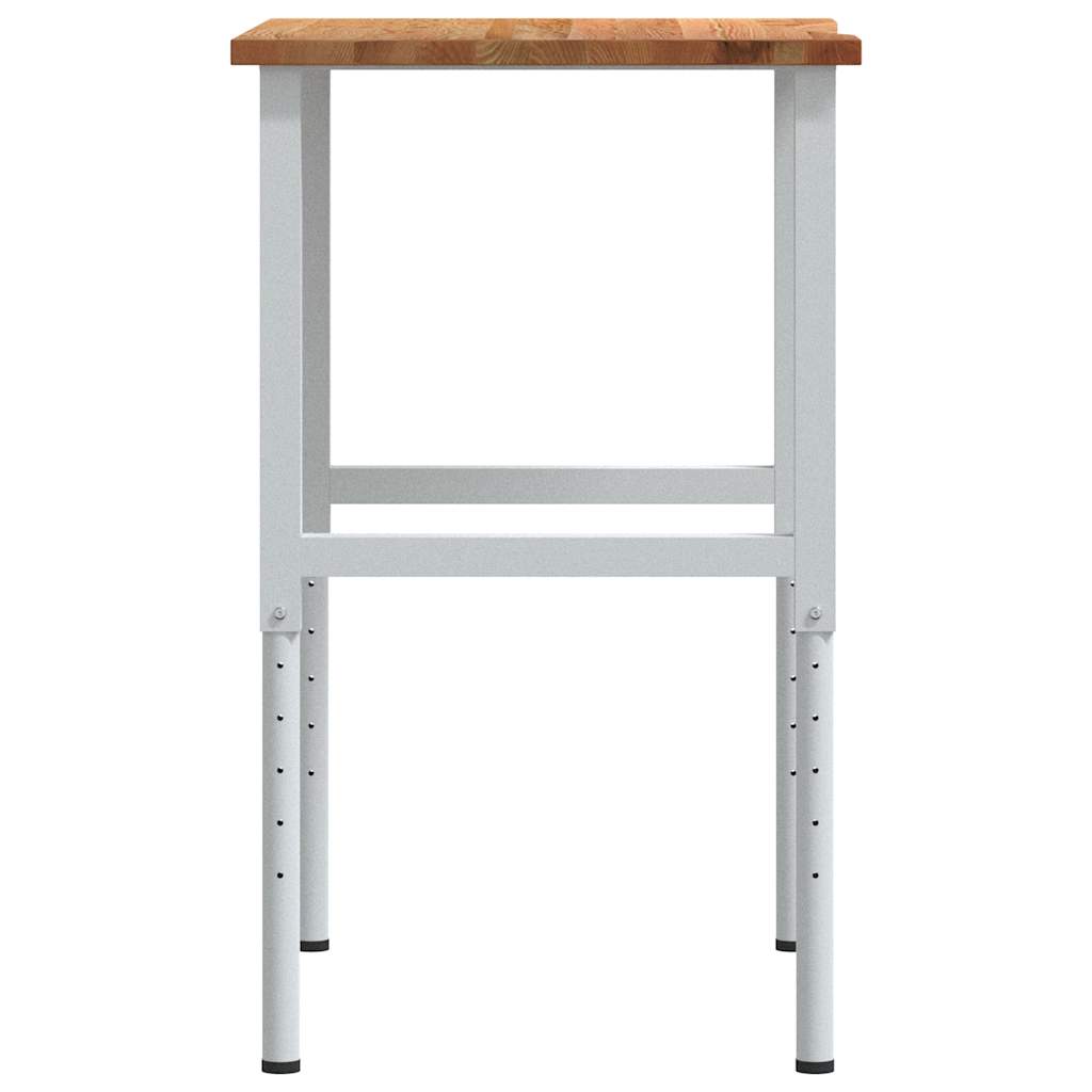 Banco Lavoro Marrone Chiaro 80x60x(71,5-98) cm Legno di Rovere - homemem39