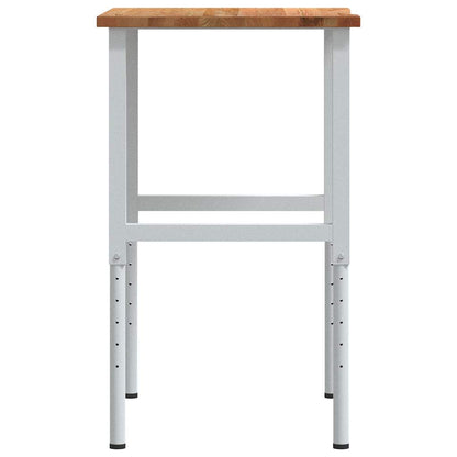 Banco Lavoro Marrone Chiaro 80x60x(71,5-98) cm Legno di Rovere - homemem39