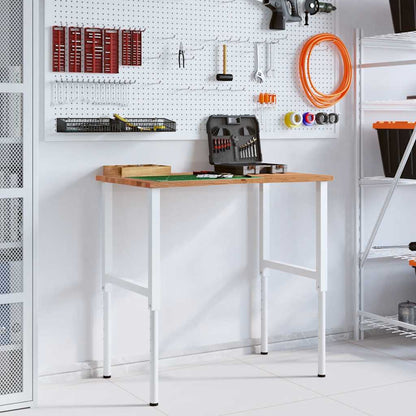 Banco Lavoro Marrone Chiaro 100x60x(71,5-98) cm Legno di Rovere - homemem39