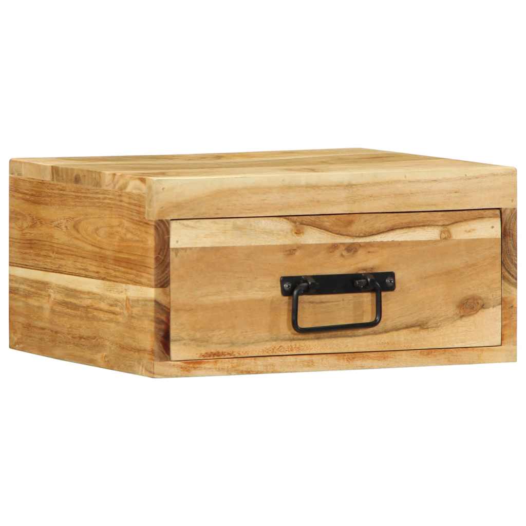 Comodino a Parete in Legno Massello di Acacia | homemem39