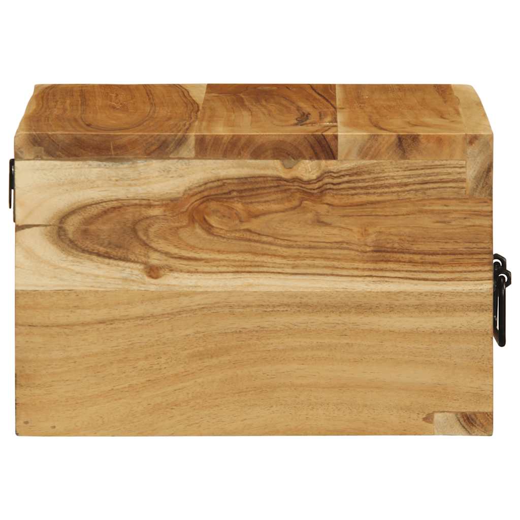 Comodino a Parete in Legno Massello di Acacia | homemem39