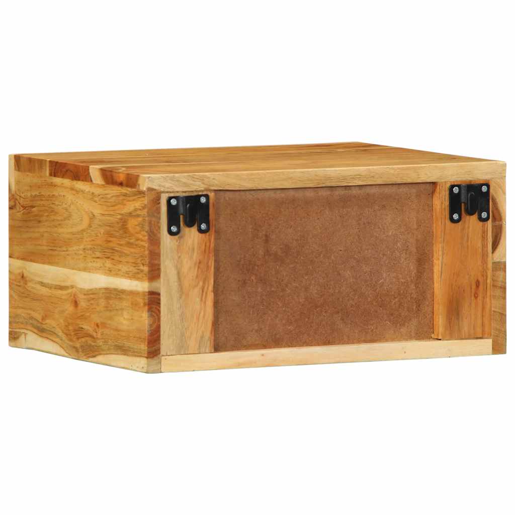 Comodino a Parete in Legno Massello di Acacia | homemem39