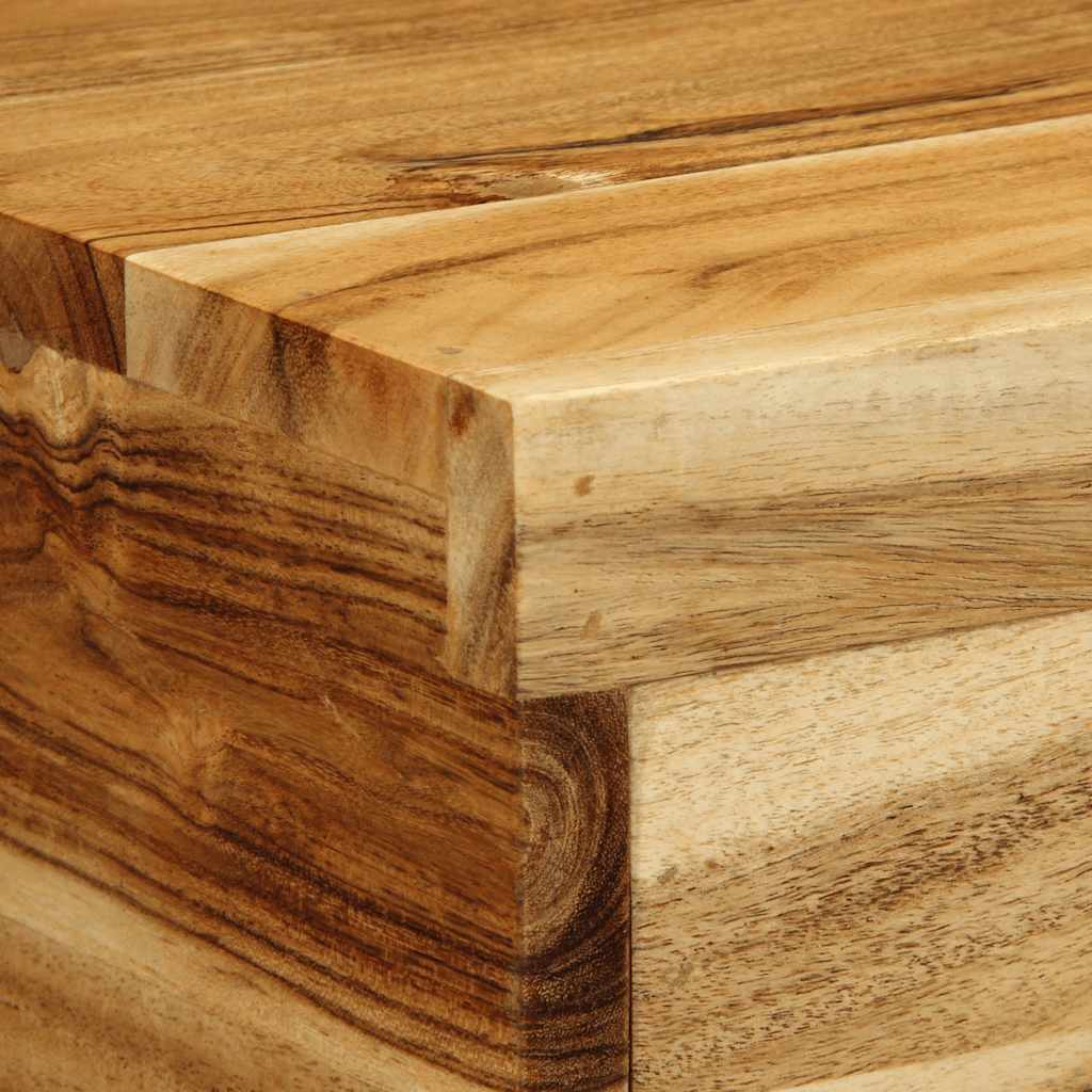 Comodino a Parete in Legno Massello di Acacia | homemem39