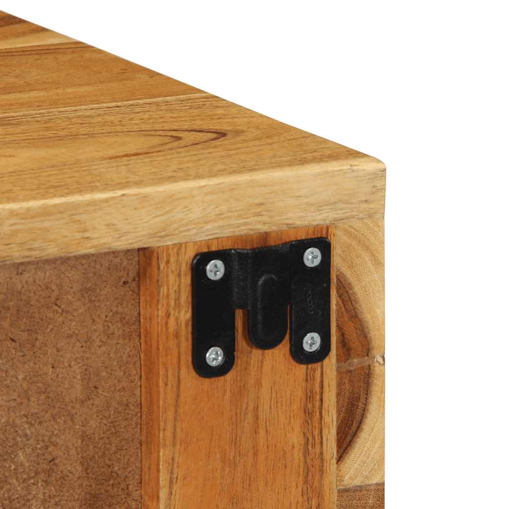 Comodino a Parete in Legno Massello di Acacia | homemem39