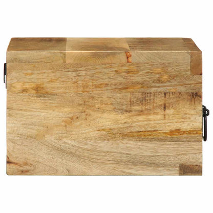 Comodini da Parete 2pz in Legno Grezzo Massello di Mango | homemem39
