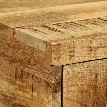 Comodini da Parete 2pz in Legno Grezzo Massello di Mango | homemem39