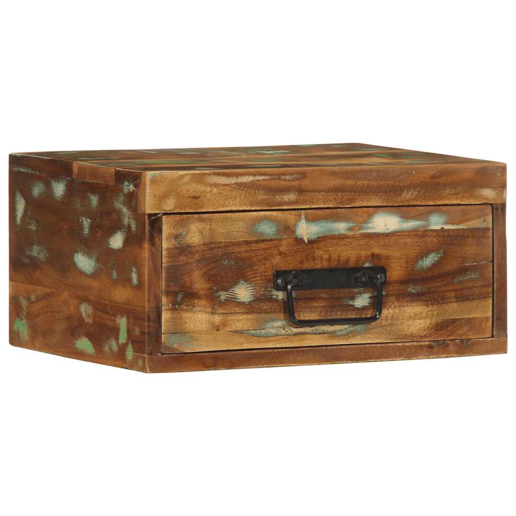 Comodini da Parete 2pz in Legno Massello di Recupero - homemem39