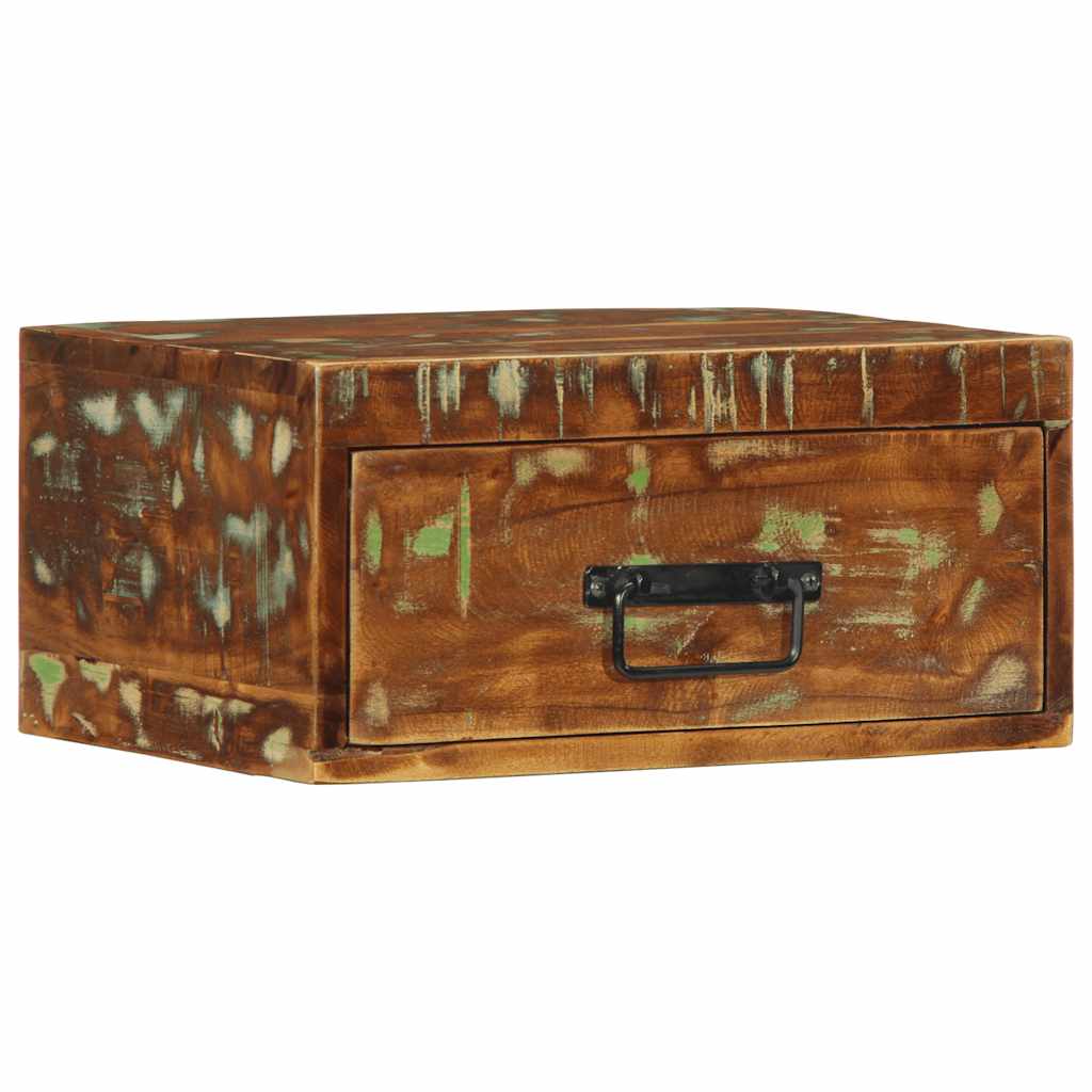 Comodini da Parete 2pz in Legno Massello di Recupero - homemem39