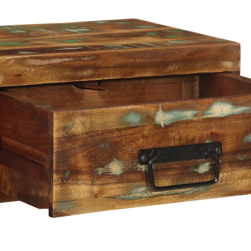 Comodini da Parete 2pz in Legno Massello di Recupero - homemem39