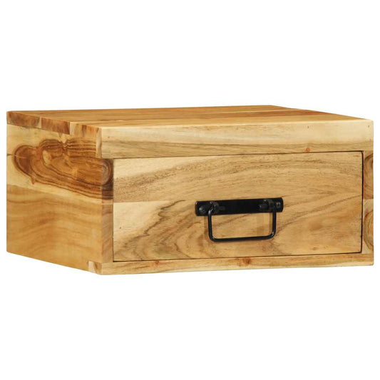 Comodini da Parete 2pz in Legno Massello di Acacia - homemem39