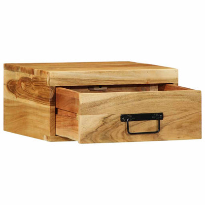 Comodini da Parete 2pz in Legno Massello di Acacia | homemem39
