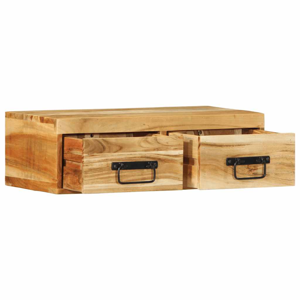 Mobile TV a Parete 60x30x19 cm in Legno Massello di Acacia - homemem39