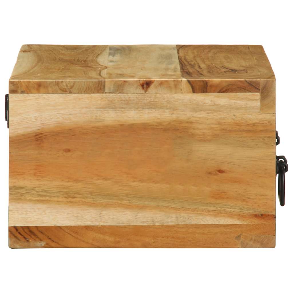 Mobile TV a Parete 60x30x19 cm in Legno Massello di Acacia - homemem39